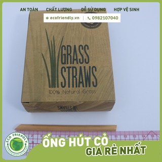 Ống hút cỏ bàng (Grass straws) Túi 10 ống dài 11 cm - Hàng xuất khẩu đi Mỹ - Dùng được cho tất cả các loại thức uống