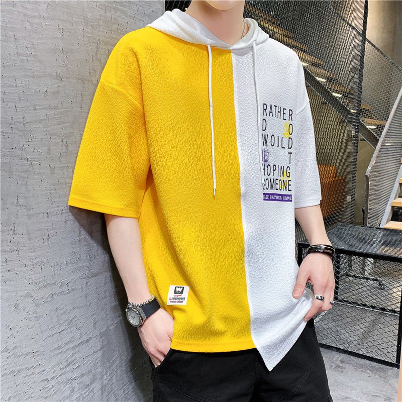 Áo Hoodie Thể Thao Ngắn Tay Dáng Rộng Thời Trang Mùa Hè Dành Cho Nam