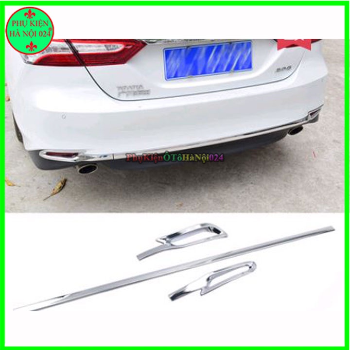 Ốp cản sau Camry 2019-2021 mạ crom trang trí chống trầy bảo vệ xe