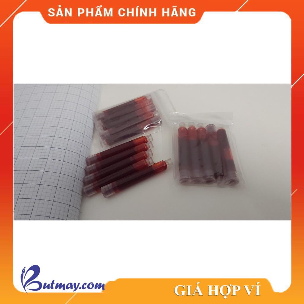 [FRESHIP] Vỉ mực ống cỡ 2,6mm- 3.4mm (5 ống màu đen, xanh, xanh đen, tím, đỏ, xanh lá) [Sao Khue Pens - butmay.com]