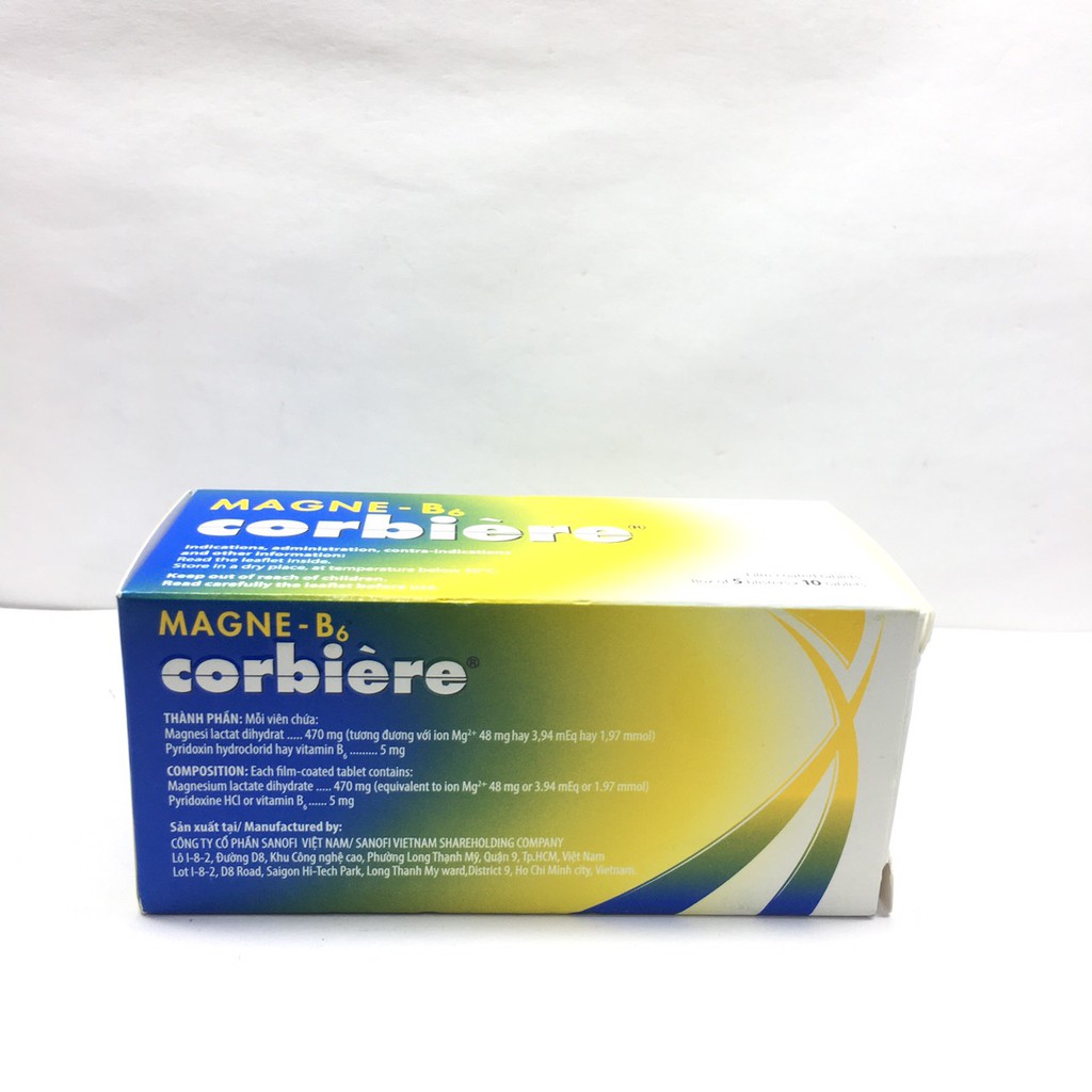 Magne B6 corbiere hộp 5 vỉ x 10 viên