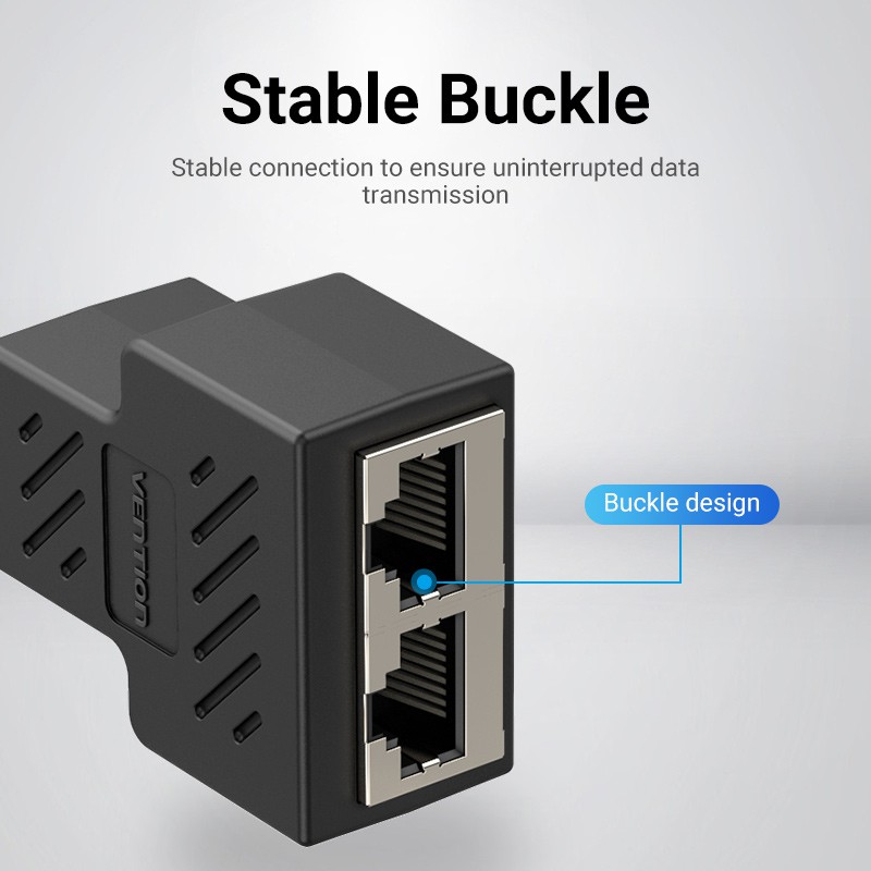 Đầu Chuyển Đổi Vention Chia Cổng Rj45 Sang 2 Lan Ethernet Rj45 Cái Cat5 Cat5E Cat6 Cat6A Cat7