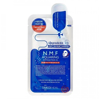 Combo 10 Mặt nạ cấp nước dưỡng ẩm cho da khô Mediheal N.M.F Aquaring Ampoule Mask Ex 25ml