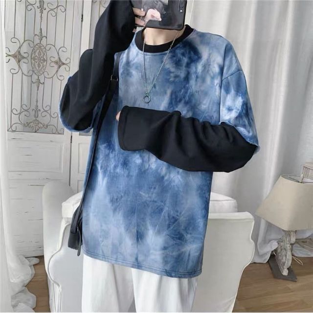 Áo nỉ ulzzang phối tay loang | BigBuy360 - bigbuy360.vn