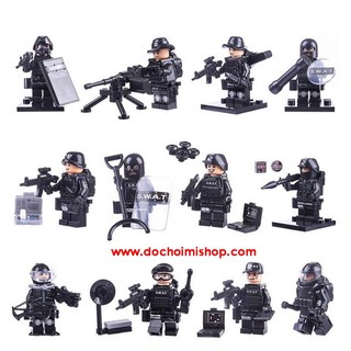 💥 HOT 💥 Combo 12 lắp ráp mini LÍNH SWAT cực đẹp 💥 Mã C0500 / C0501 💥