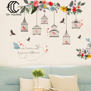 Giấy Dán Tường Trang Trí Nội Thất Hình Lồng Chim Xinh Xắn