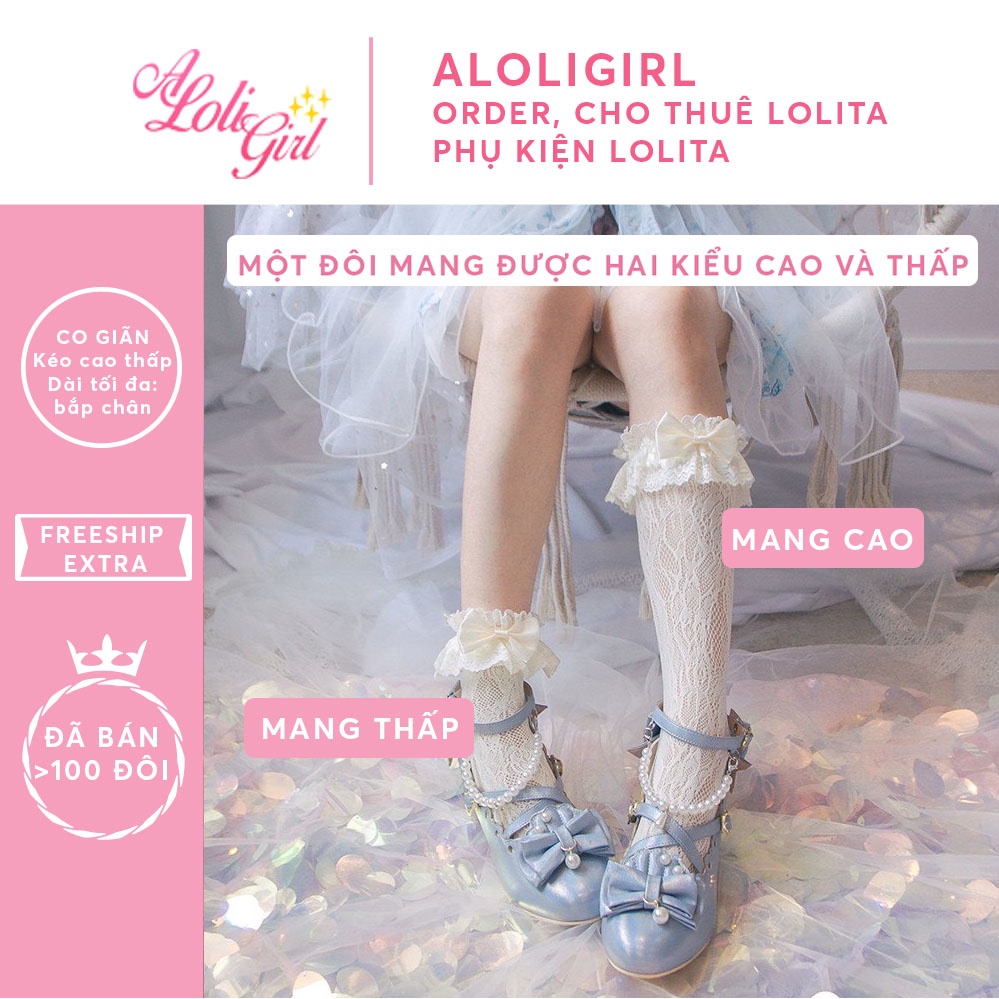 Vớ / Tất lolita cổ ren bắp chân các loại