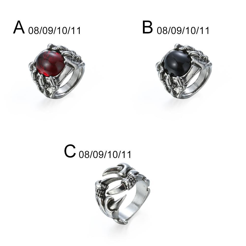 PINEVN Nhẫn Thép Titan Hình Móng Vuốt Rồng Phong Cách Hip Hop Gothic Cho Nam