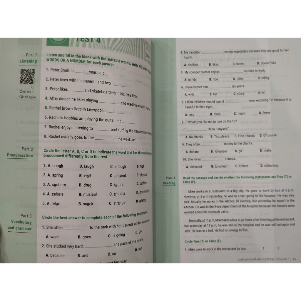 Sách - English luyện giải bộ đề kiểm tra định kỳ tiếng anh lớp 7