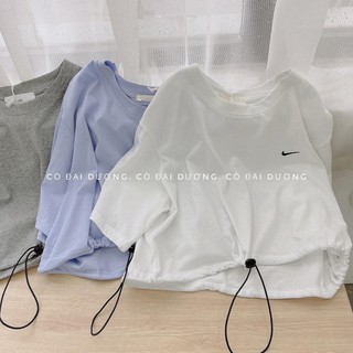 Áo croptop form rộng thắt eo ( video tự quay )