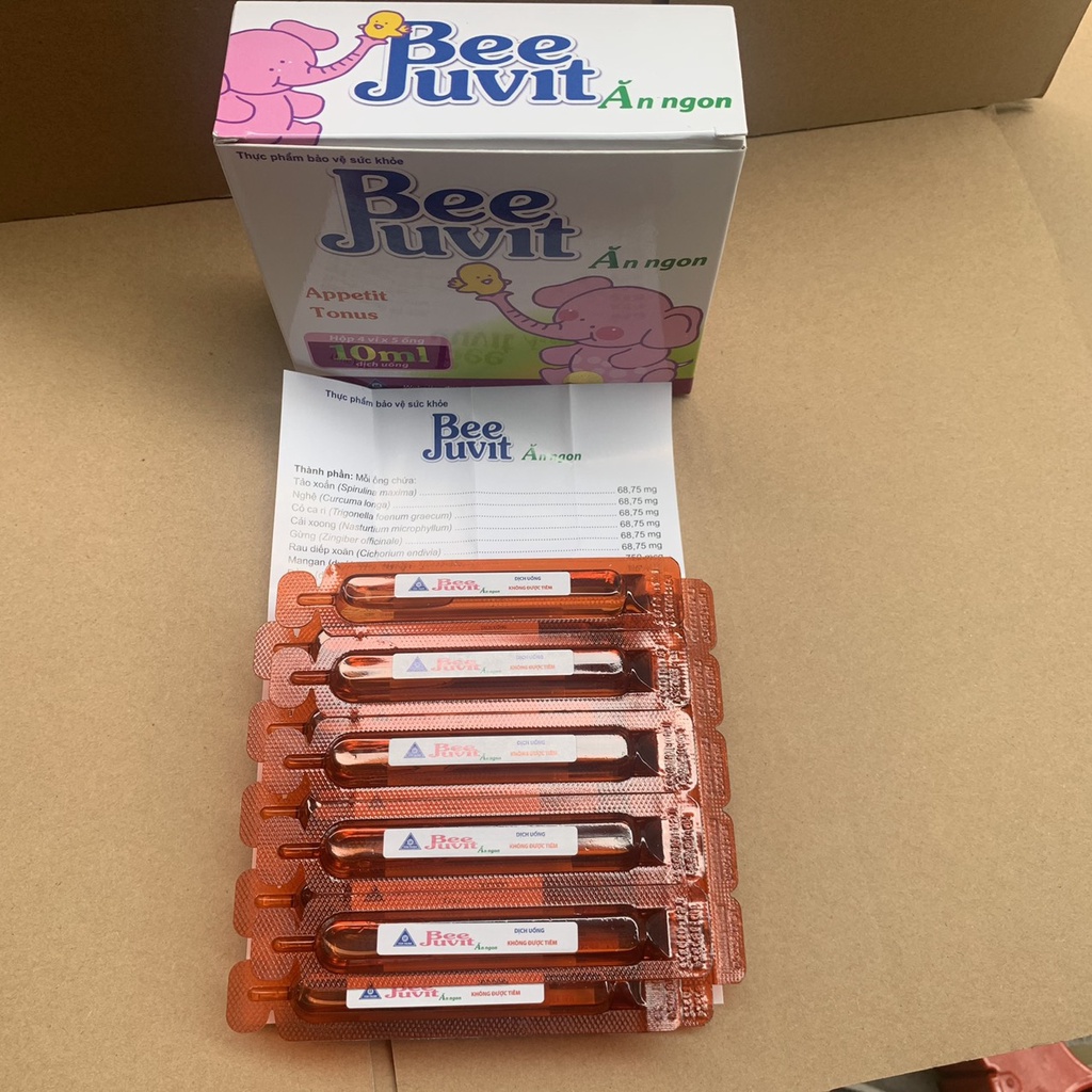 Siro BeeJuvit Ăn Ngon - Dành cho người biếng ăn, tiêu hóa kém, suy nhược, gầy yếu mệt mỏi Bee Juvit
