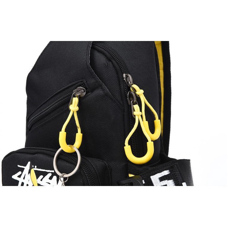 Túi đeo chéo nam nữ họa tiết Pikachu phản quang vải dù Canvas thời trang, tặng kèm móc khóa Pikachu cute, Apolo Shop