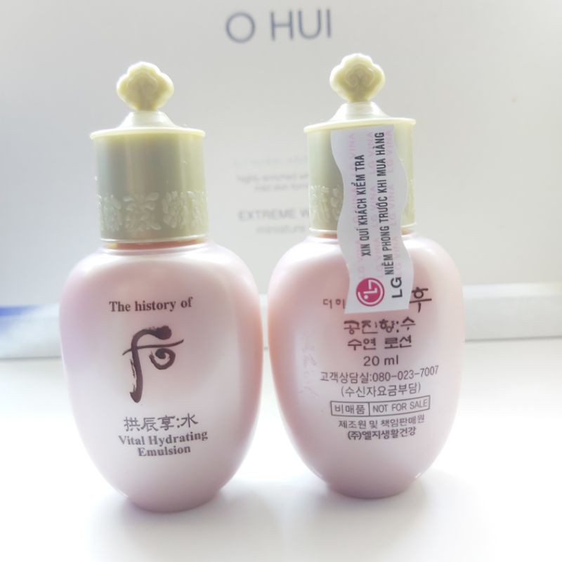 Sữa dưỡng ẩm chuyên sâu làm sáng da và chống lão hóa Whoo hồng - Whoo Gongjinhyang Soo Hydrating Emulsion 20ml