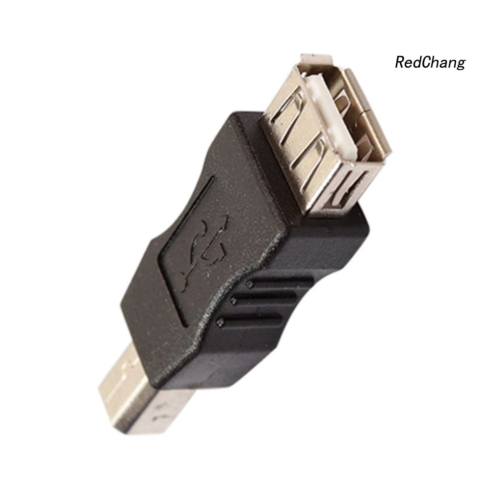 -SPQ- Mini Black USB Type A Female to USB Type B Male Converter Connector Adapter