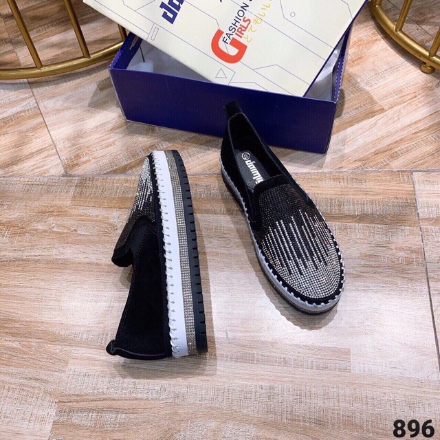 Giày slipon đính đá đế dày mã 896