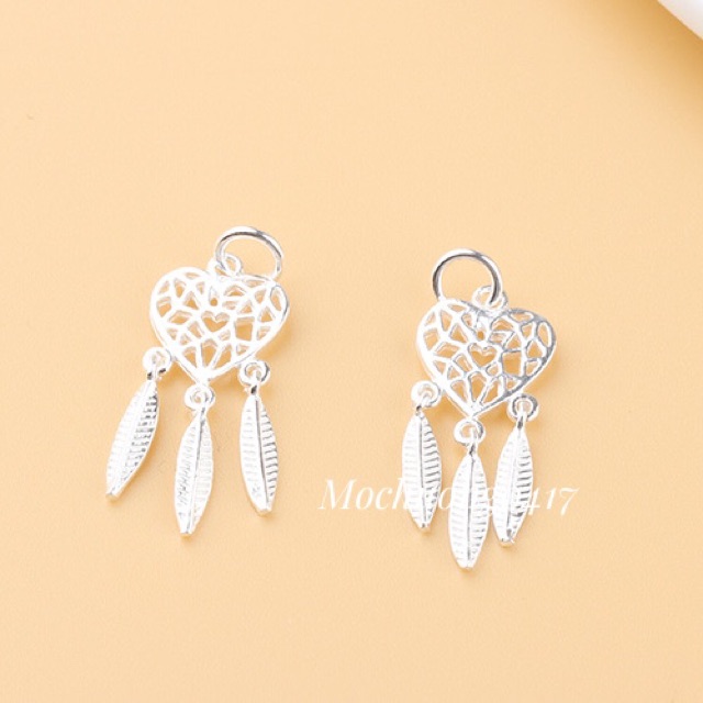 Charm bạc dreamcatcher trái tim - MH312