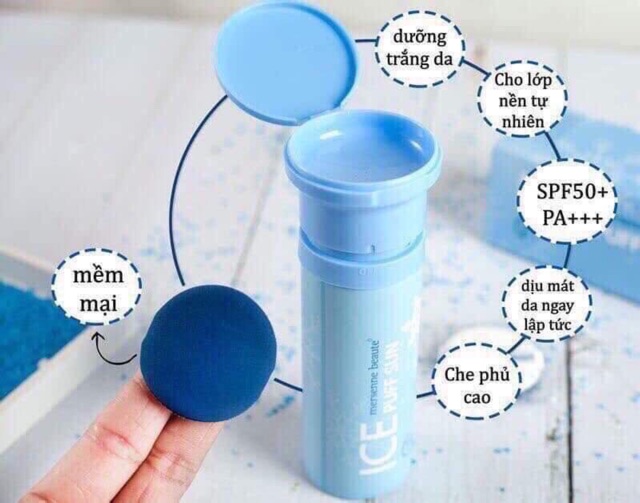 Kem chống nắng Ice Puff Sun pha lê tuyết SPF50 PA++ (Hàn Quốc)