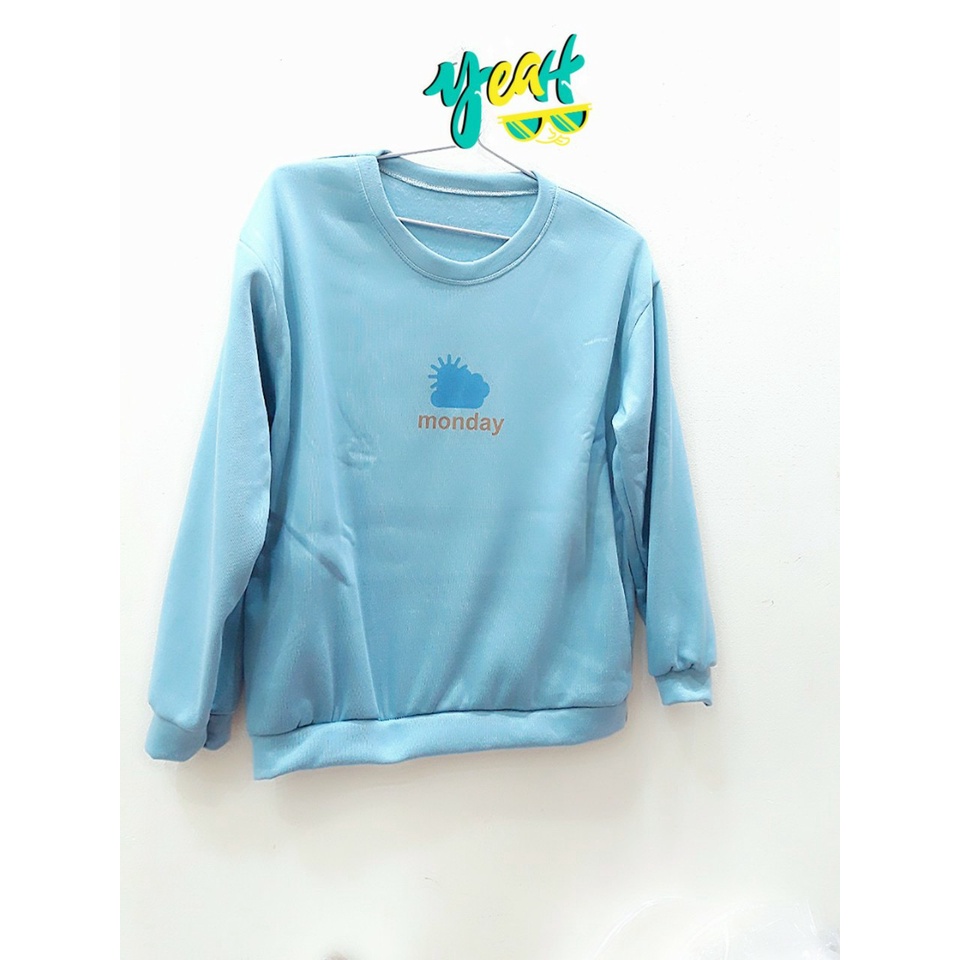 ÁO NỈ BO GẤU BỐN MÀU TRẮNG BE XANH XI MĂNG XANH BLUE KUTE PHỐ THỜI TRANG HOTTEEN