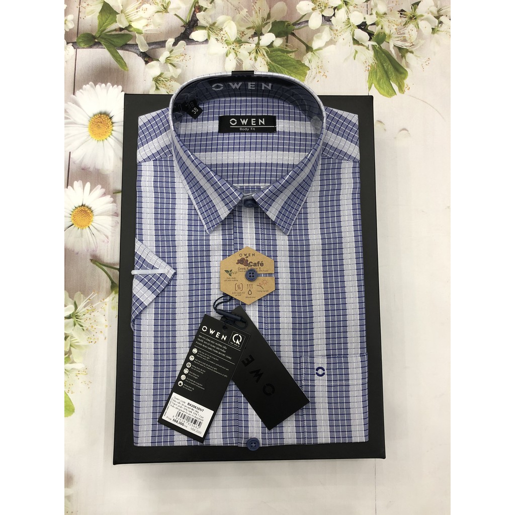 (Owen sale) ÁO SƠ MI CỘC TAY BA20635NT MẪU MỚI 2020 KẺ CARO