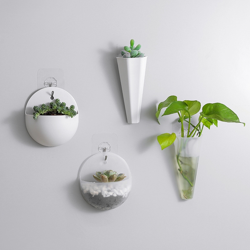 Chậu nhựa treo tường cho cây leo/ hoa/ thủy canh phong cách trang trí nội thất