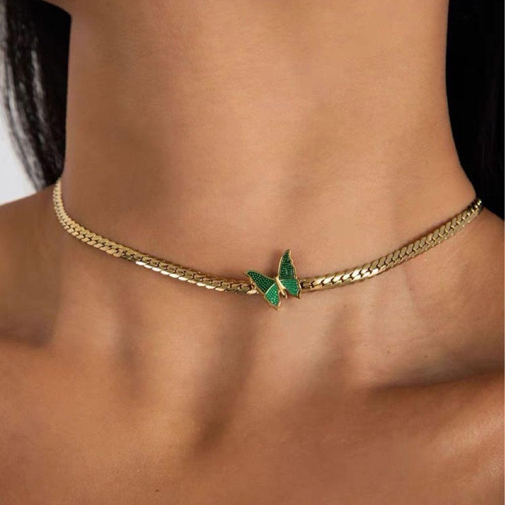 AROMA Vòng cổ Choker Bằng Thép Không Gỉ Tráng Men Thời Trang Cho Nữ
