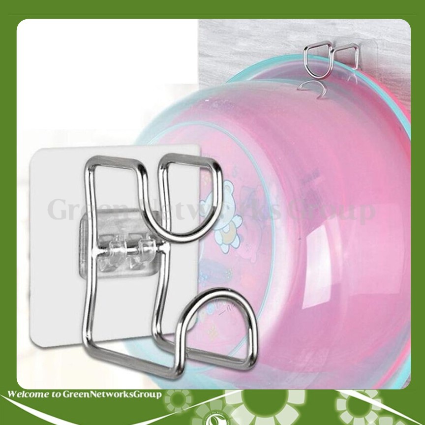 Móc treo đồ dán tường inox dùng cho nhà bếp, phòng tắm Bảo Hành 12 Tháng Greennetworks ( 1 Cái )