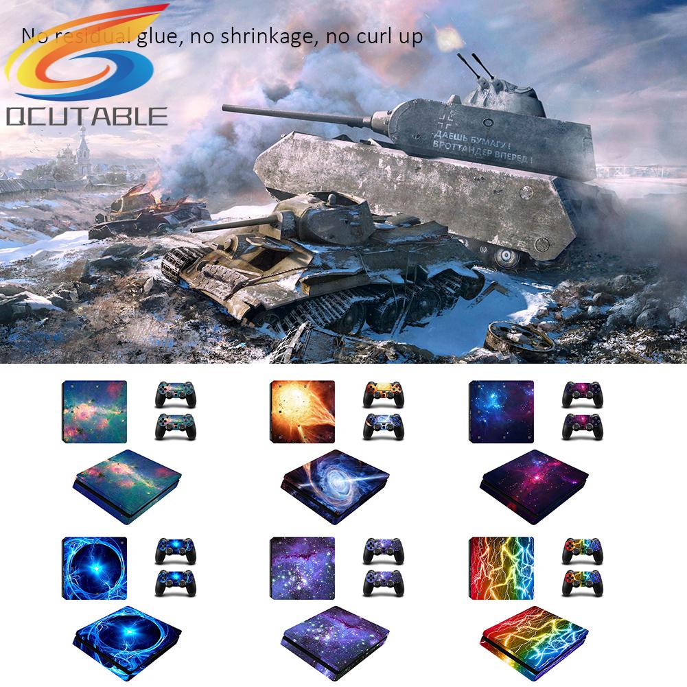 Set 2 Miếng Dán Cho Máy Chơi Game PS4 Sony PS 4 Slim Console