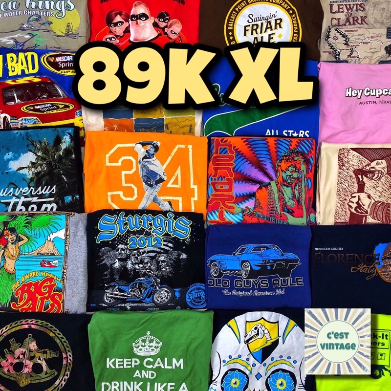 SIZE XL 89 | Áo Thun 2hand Mỹ Hiệu Vintage, Tự Chọn Áo, Mẫu Mới Cập Nhập Hàng Ngày, C'est Vintage Seconhand