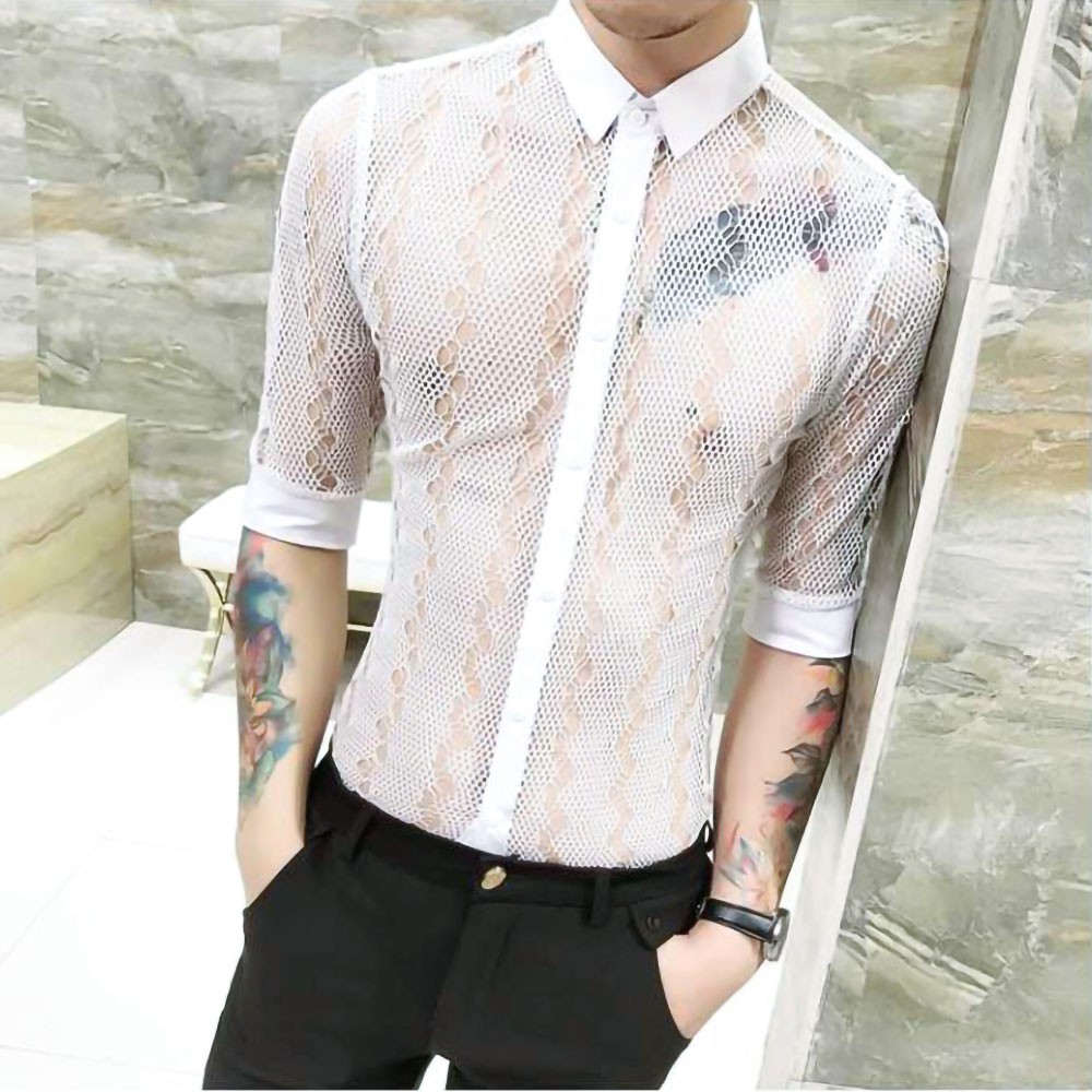 áo lưới nam tay lửng xuyên thấu Mã: NM719