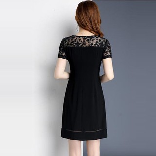 Đầm Suông Nữ Phối Ren Thanh Lịch