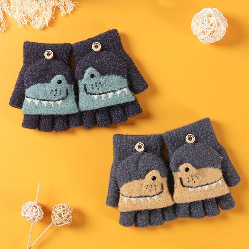 Găng Tay Mềm Mại Dày Dặn Giữ Ấm Mùa Đông Cho Bé 5-12 Tuổi