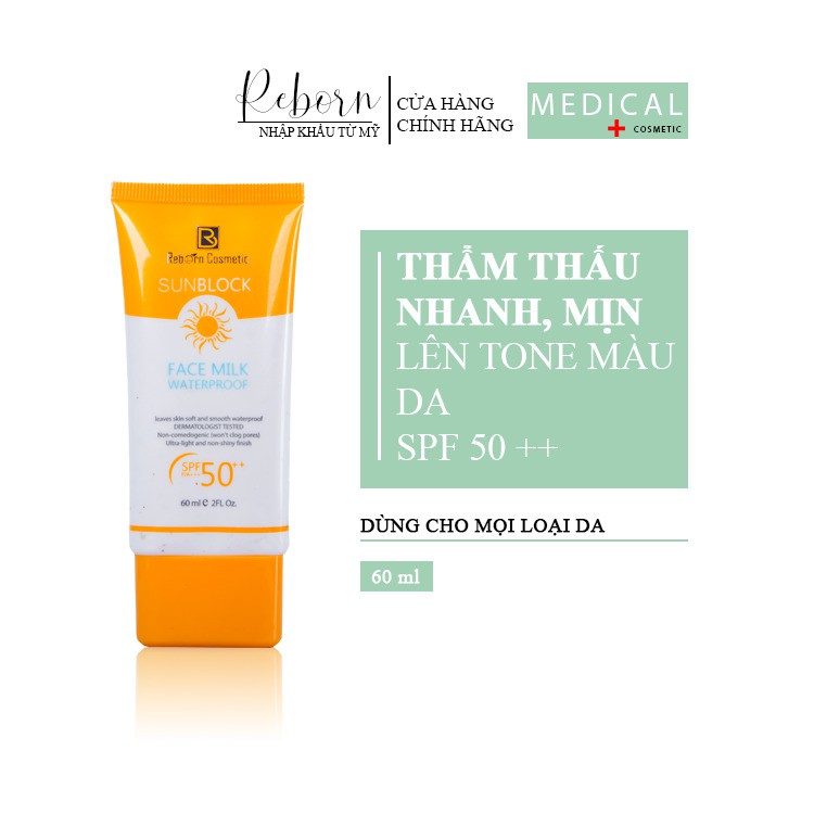 Kem chống nắng - sunblock REBORN 60ml