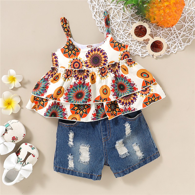 Set Áo Không Tay Và Quần Short Mikrdoo Dành Cho Bé Gái