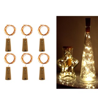 Bộ 6 đèn LED để chai thủy tinh trang trí tiệc thêm độc đáo