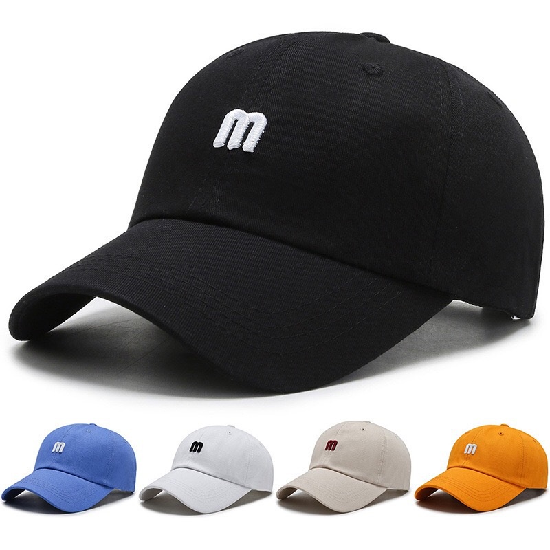 Mũ Lưỡi Trai Vải Cotton in Chữ M Phong Cách Cổ Điển Cho Nam Và Nữ