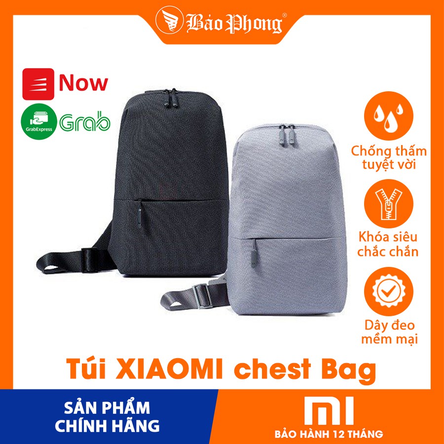 Túi balo chéo XIAOMI chest Bag - Chính hãng đựng iPad , sổ sách văn phòng đi làm đeo dã ngoại cho nam nữ thể thao