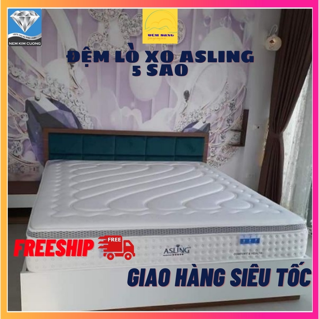 Nệm lò xo túi độc lập cao cấp ASLING 5 sao tiêu chuẩn khách sạn giá tốt chính hãng ĐỆM KIM CƯƠNG LX105