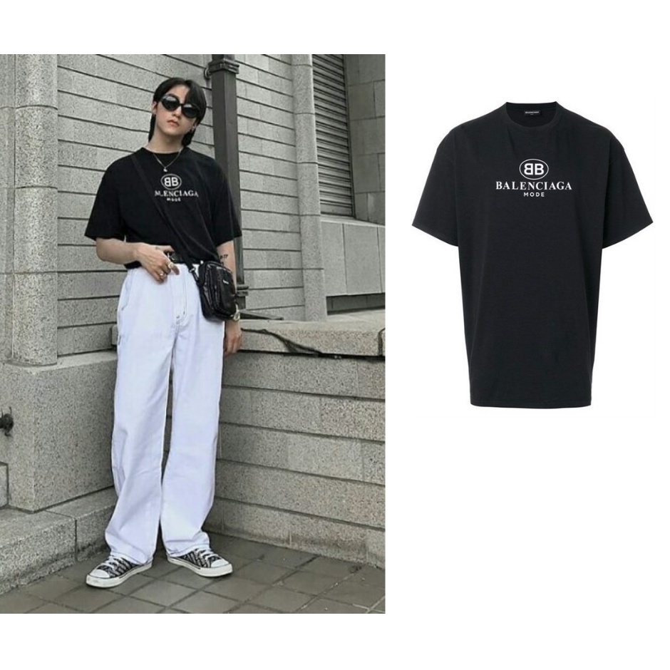 Áo thun Balenciaga BB Mode trắng đen Sơn Tùng M-TP