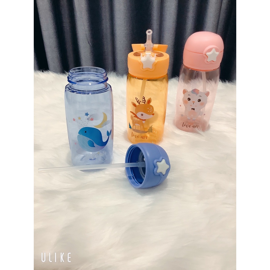 Bình nước cute họa tiết động vật hoạt hình