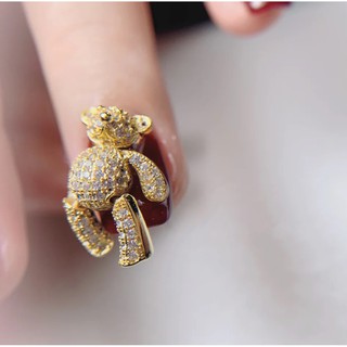Charm gấu đá chuyển động đính móng