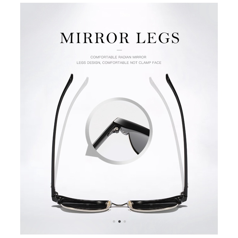 Kính Mát Phân Cực Chống Ánh Sáng Xanh Thời Trang Unisex Phong Cách Retro 8830