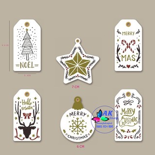 Set 6 tag giấy noel