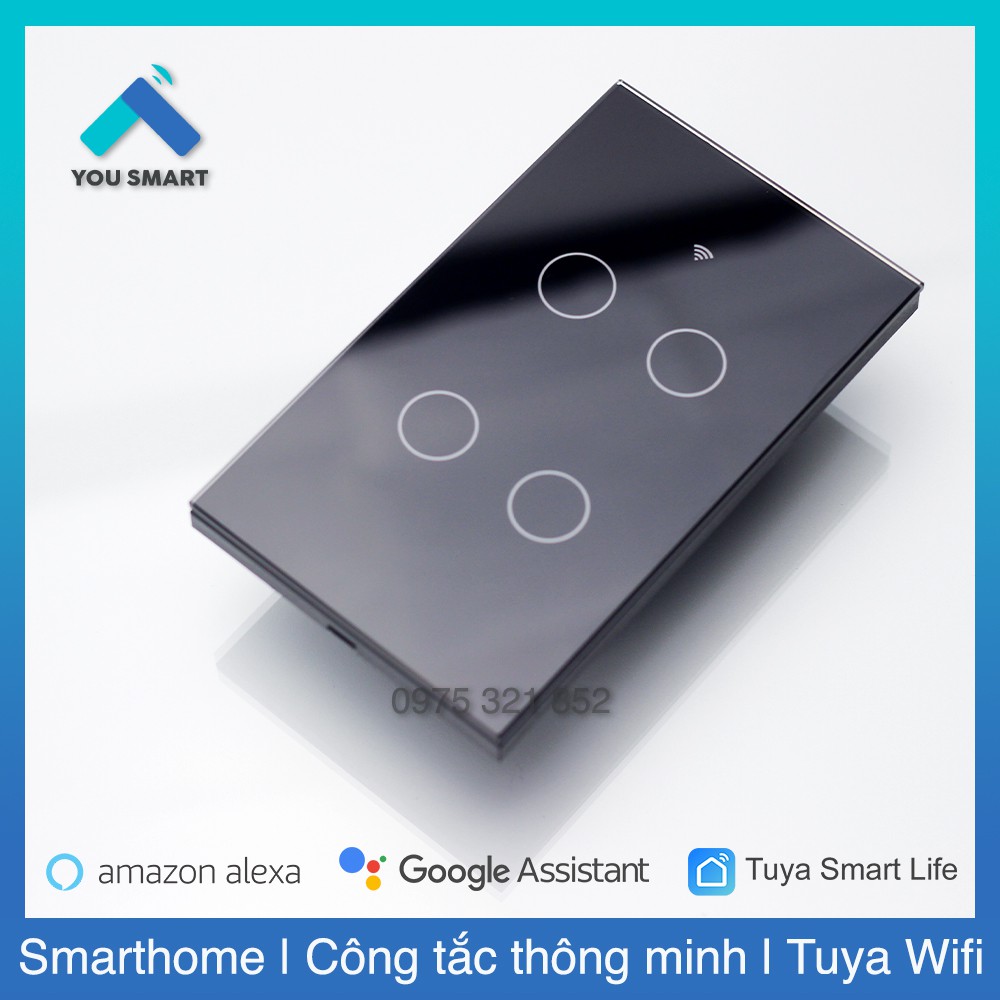 Công Tắc Thông Minh Wifi TUYA SmartLife 1-2-3-4 nút (Wifi + RF433) 2021