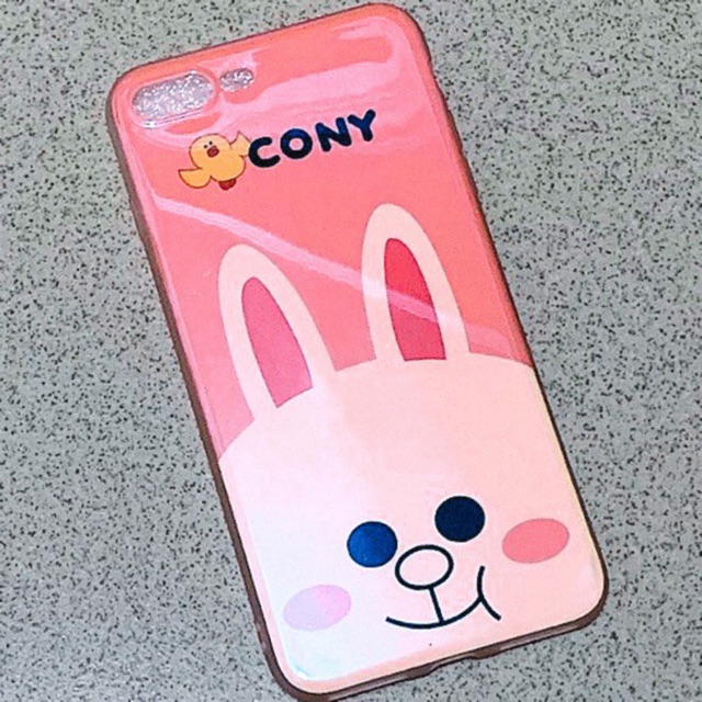 Ốp lưng iPhone 7/8 Plus nhựa dẻo - Thỏ Cony [HÌNH THẬT]