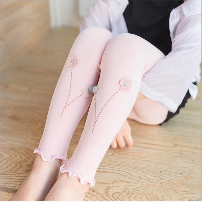 Quần legging cotton in họa tiết hoa dành cho bé gái