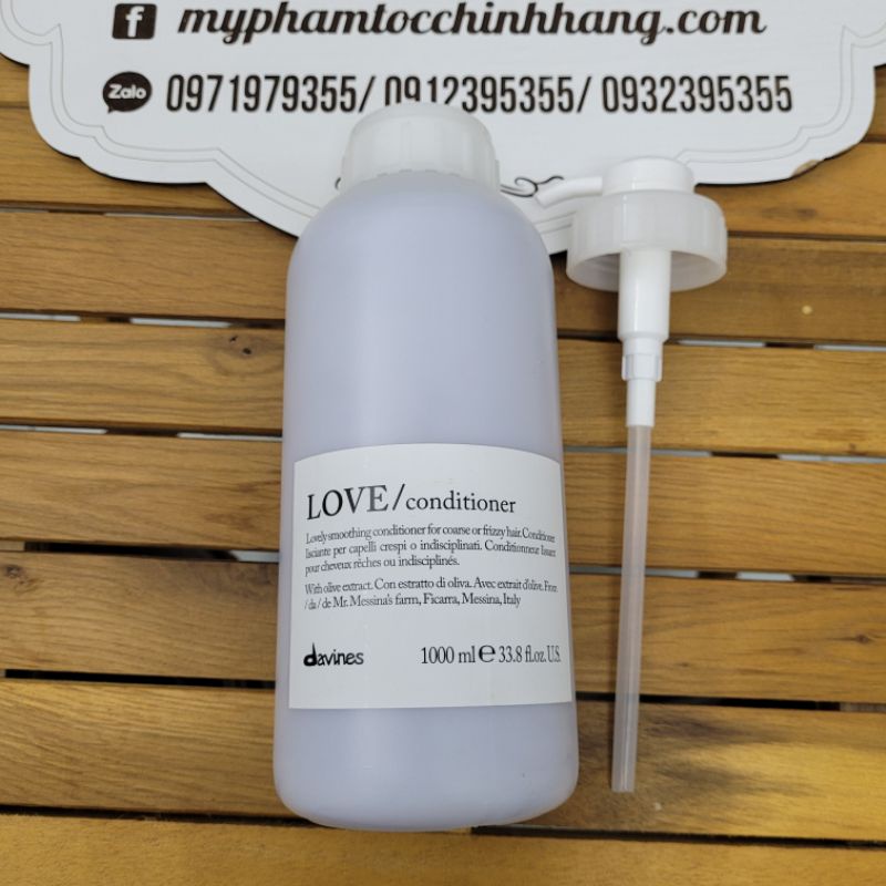 Lẻ dầu gội hoặc dầu xả suôn mượt Davines Love Smoothing 1000ml
