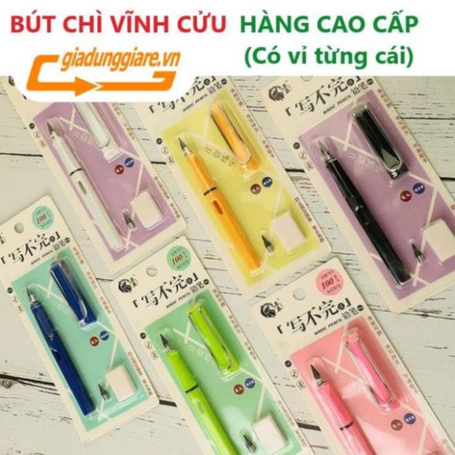 Bút chì VĨNH CỬU (Có vỉ thêm tẩy và 1 ngòi) Viết chì không lem bẩn không cần chuốt mãi không hết chì - HS Shop Thủ Đức