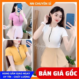 Áo kiểu nữ ôm body chất thun borip co giãn 4 chiều ABR67