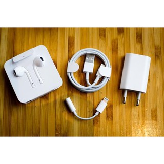 COMBO BỘ IP ZIN BÓC MÁY ( tai nghe + cáp sạc + củ dẹt ) new 2020