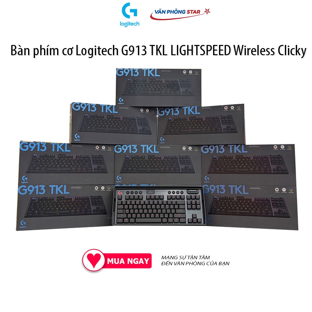 [Free ship] Bàn phím cơ Logitech G913 TKL LIGHTSPEED Clicky kết nối không dây wireless blutetooth tại Vanphongstar